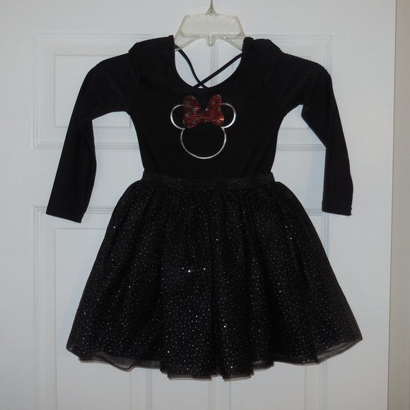 Disney Other - Disney Junior Minnie Mouse Tutu dresses Beaded Bow 5T black